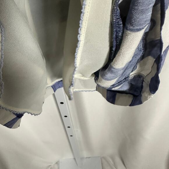 Maeve Anthropologie Blue White Plaid Windowpane Devery Dress Sz L Coastal Preppy - Picture 8 of 12